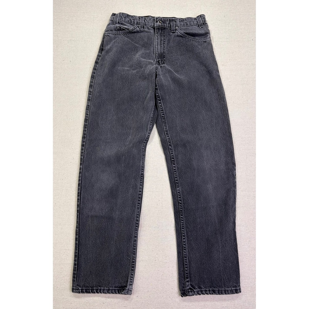 Vintage 90s Levis 553 WHITE TAB Relaxed Fit Straight Jeans Black Denim USA 32